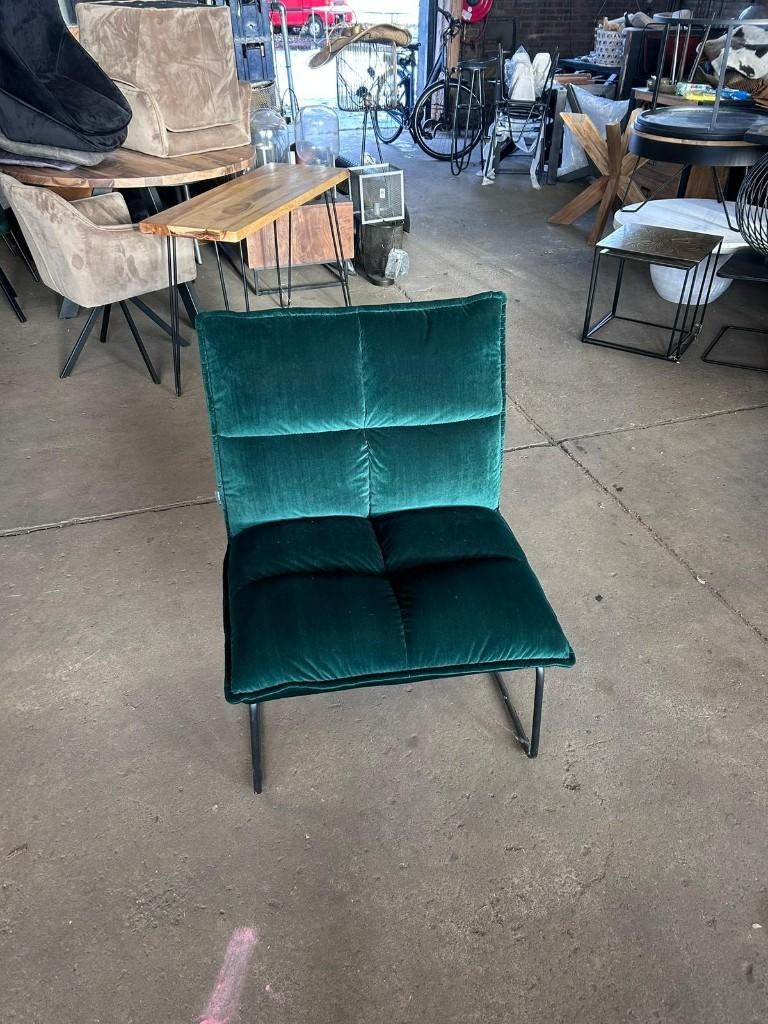 Groene stoel / fauteuil bronx71 outlet, Ophalen, Overige kleuren, Zo goed als nieuw, Eén