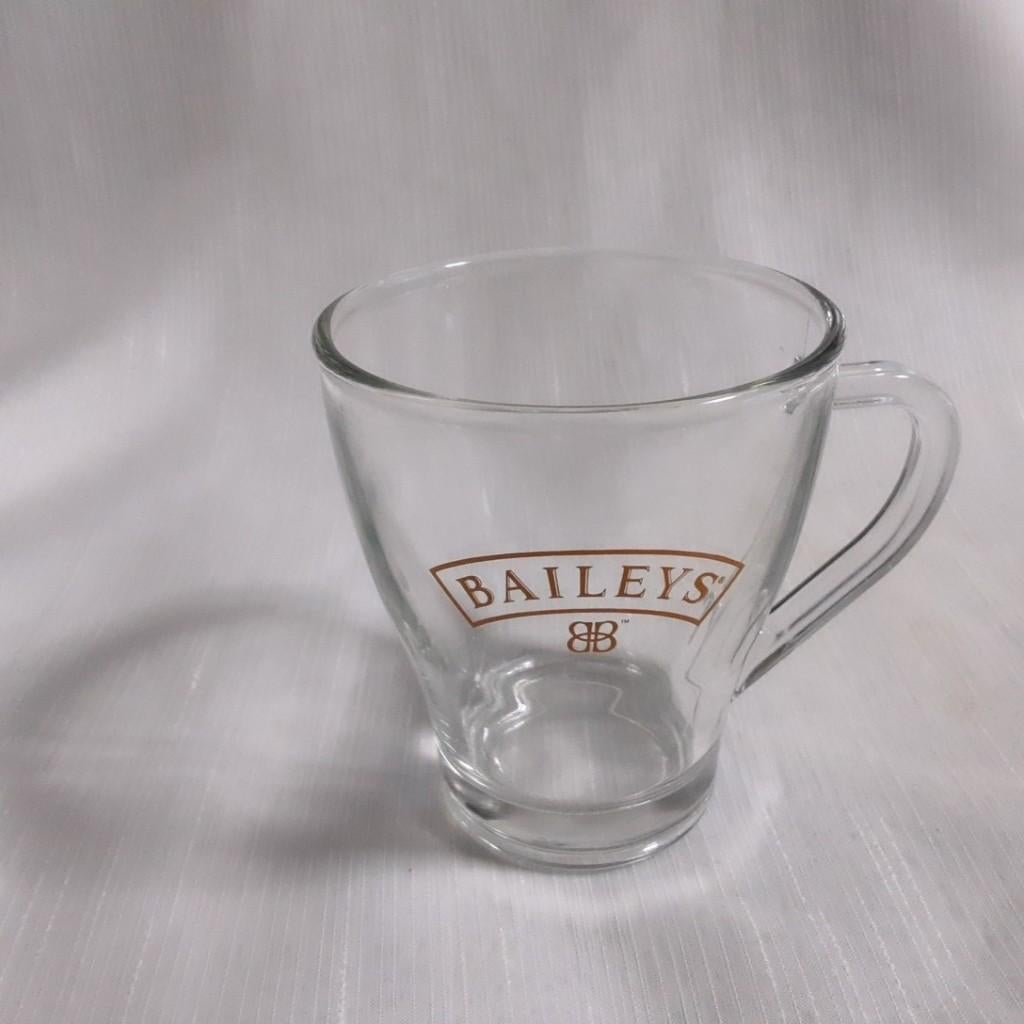 BAILEYS glas, 9,5 cm hoog, met handvat, Verzamelen, Ophalen of Verzenden, Zo goed als nieuw, Borrel- of Shotglas