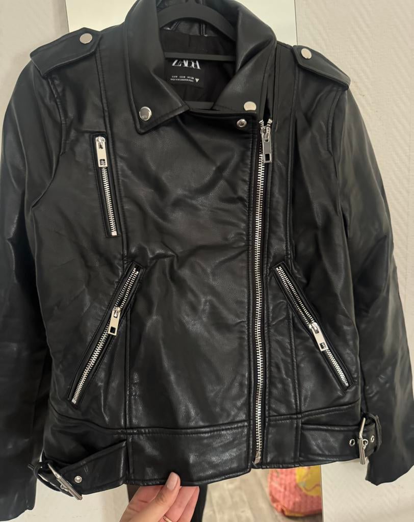 Bikerjack zwart, Ophalen of Verzenden, Zo goed als nieuw, Zwart