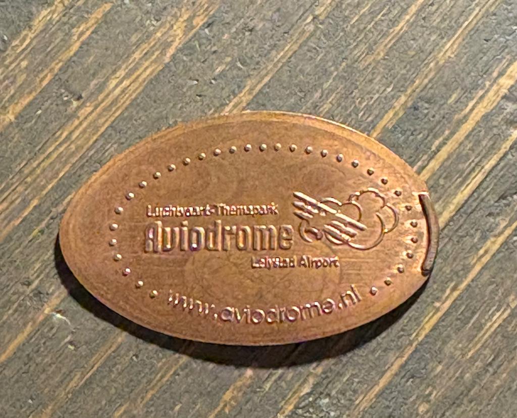 Pressed Penny Aviodome, Postzegels en Munten, Penningen en Medailles, Ophalen of Verzenden, Overige materialen, Nederland