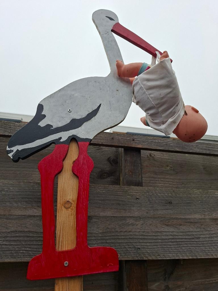 Ooievaar, Ophalen, Gebruikt, Geboortebord