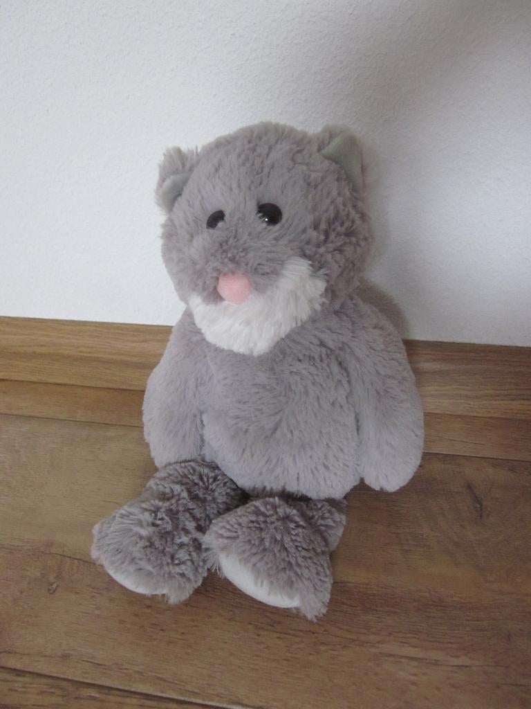 TY lichtgrijs-witte superzachte pluche poes knuffel Kit, Kinderen en Baby's, Speelgoed | Knuffels en Pluche, Ophalen of Verzenden