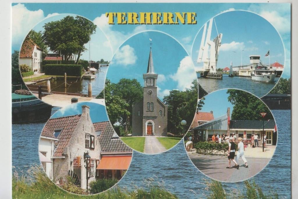 Terherne Terhorne 5 luik Ongelopen, Verzenden, 1980 tot heden, Ongelopen, Friesland