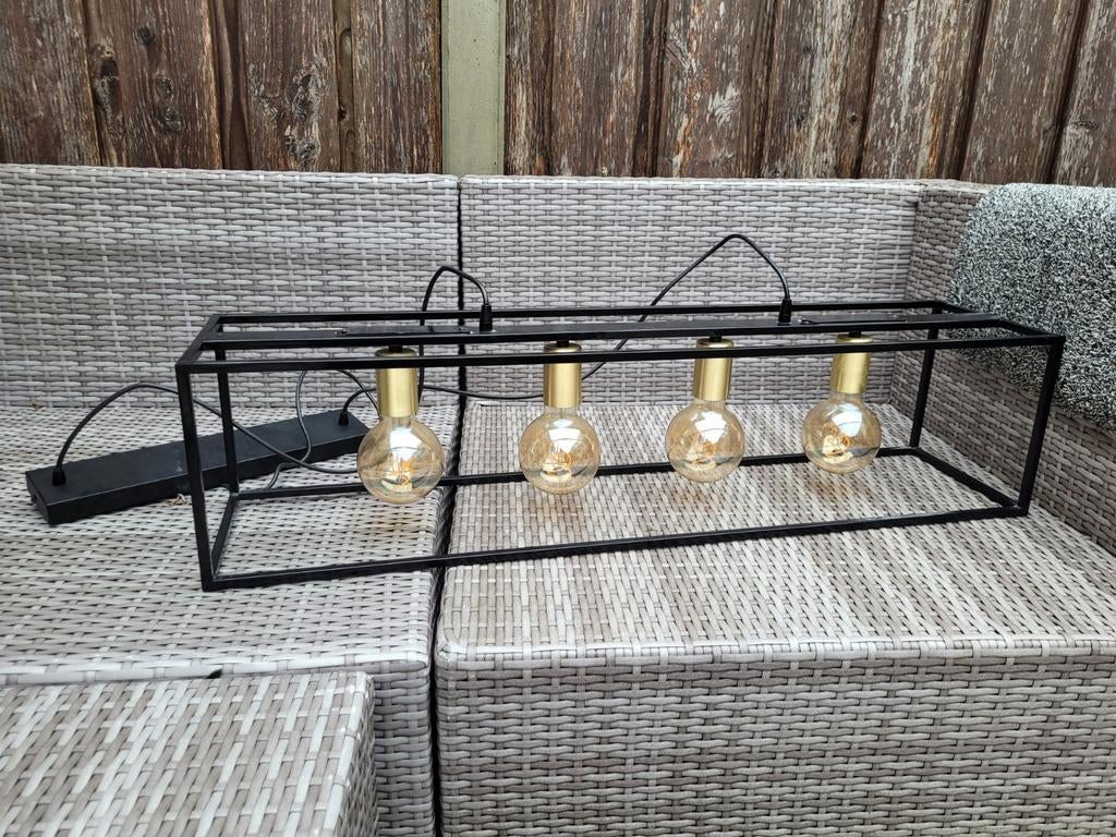 Industriële hanglamp met reservelamp, Ophalen, Zo goed als nieuw, Glas, Minder dan 50 cm