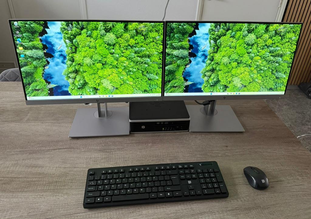 HP Compaq Elite 8300 i5 Werkstation 2x 21.5” HP Scherm, Computers en Software, Desktop Pc's, Zo goed als nieuw, 3 tot 4 Ghz, SSD