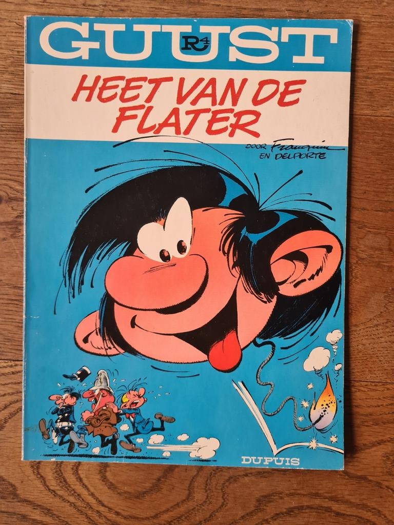 Guust Flater door Franquin en Delporte, Gelezen, Ophalen of Verzenden, André Franquin, Meerdere stripboeken