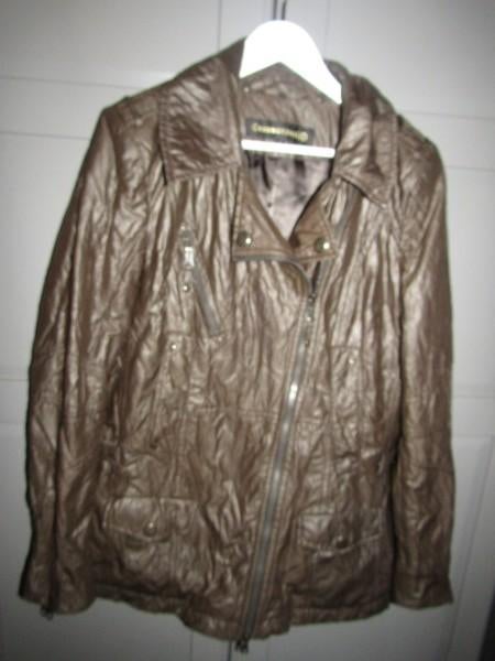G699 Creenstone mt 44 jas bruin biker model epauletten, Bruin, Creenstone, Maat 42/44 (L), Ophalen of Verzenden