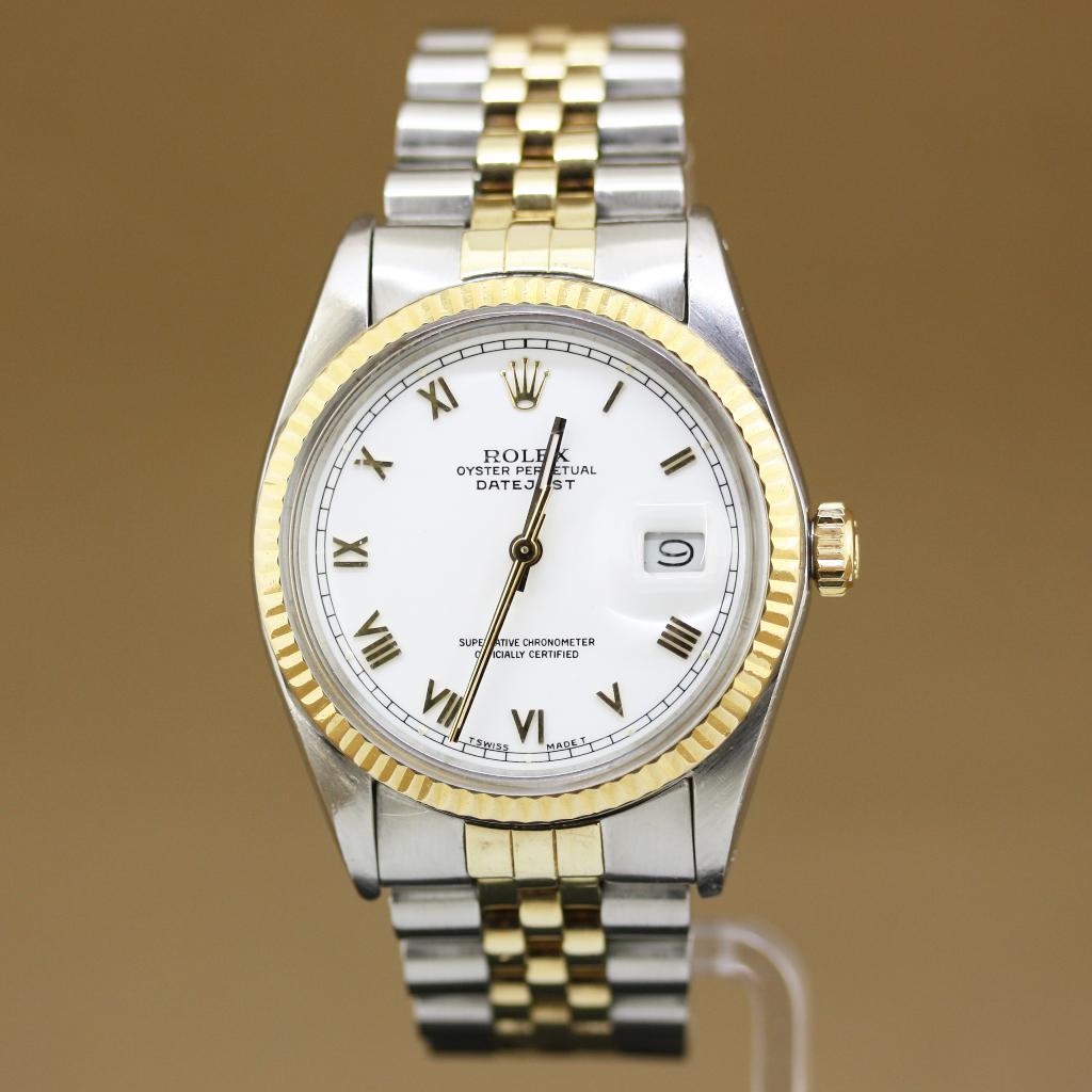 Rolex Datejust Staal-Goud 16013 1986, Sieraden, Tassen en Uiterlijk, Horloges | Heren, Staal, Gebruikt, Rolex, Polshorloge