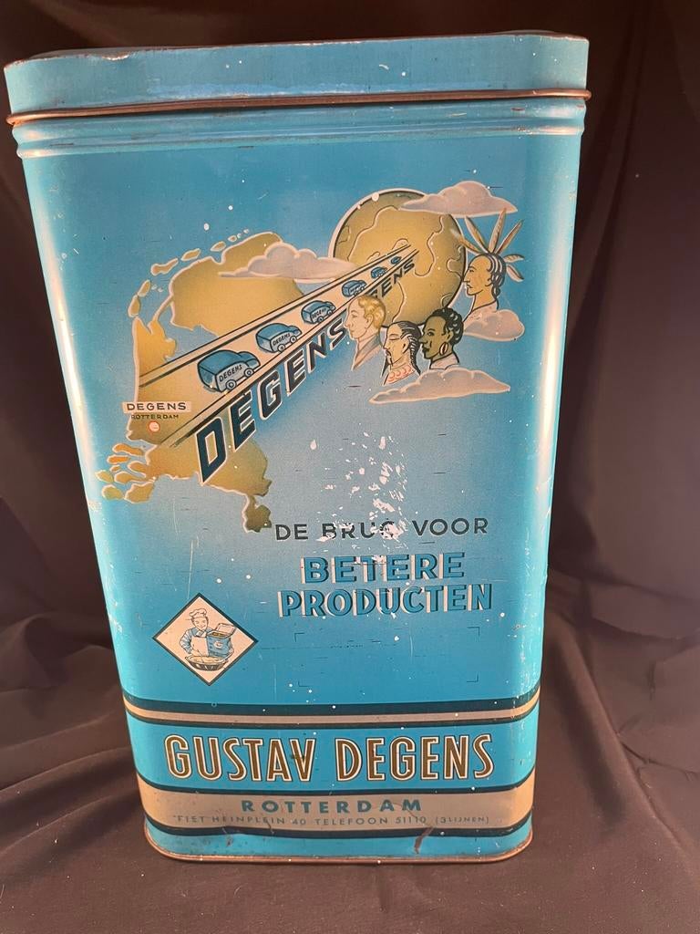 Oud voorraadblik uit Rotterdam, Verzamelen, Blikken, Ophalen of Verzenden, Gebruikt, Overige, Overige merken