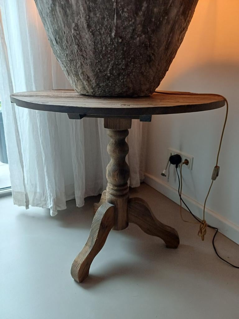 Landelijke Wijntafel van Het Achterhuis, Huis en Inrichting, Tafels | Eettafels, Ophalen, Gebruikt, 50 tot 100 cm, Rond