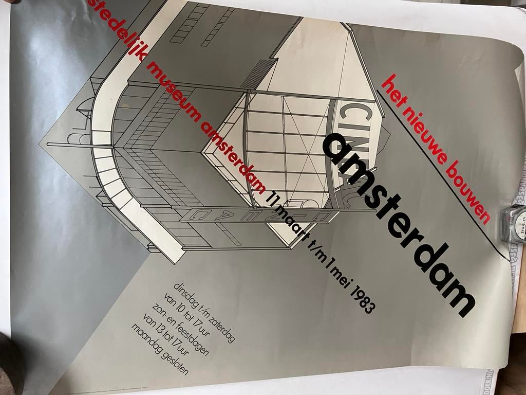 Poster 1983 Het Nieuwe Bouwen, Ophalen of Verzenden, A1 t/m A3, Overige onderwerpen, Rechthoekig Staand