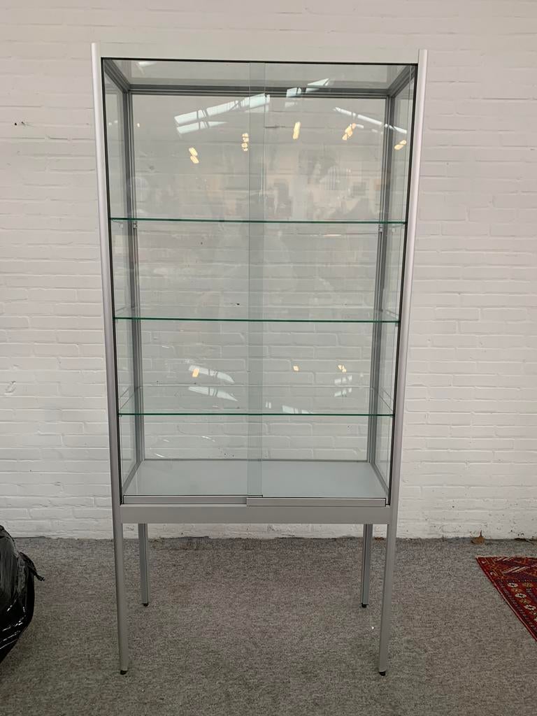 Kast schitterende aluminium winkel vitrine kast, Huis en Inrichting, Kasten | Vitrinekasten, Ophalen of Verzenden