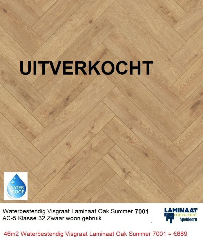 46m2 Waterbestendig Visgraat Laminaat Summer Oak UITVERKOCHT