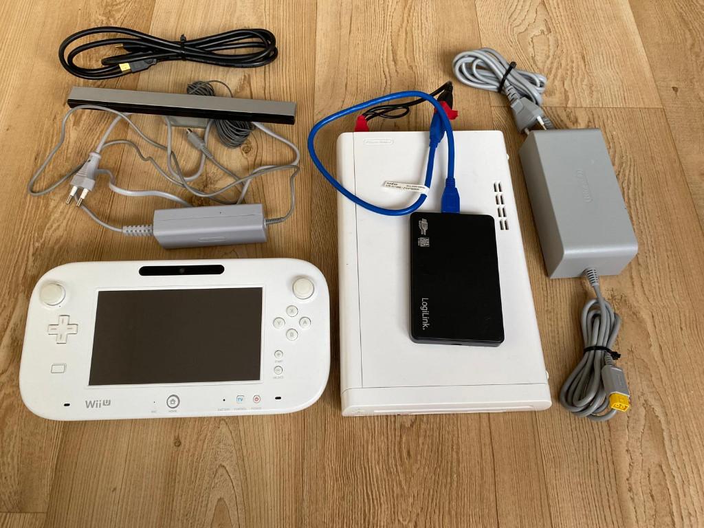 Wii U compleet 30+ spellen met externe harde schijf, Ophalen of Verzenden, Zo goed als nieuw, Met 1 controller, Met harde schijf