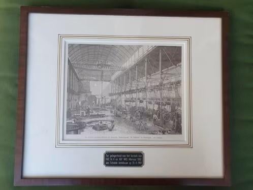 Prent Machine fabriek Schelde Vlissingen van binnen., Antiek en Kunst, Ophalen