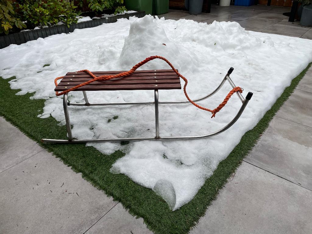 Sneeuw slee RVS buis onverwoestbaar 2 personen, Ophalen, Gebruikt, Overige typen, Overige merken