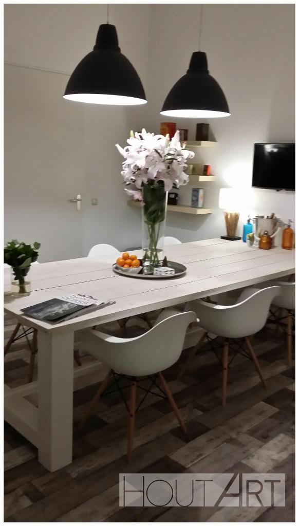 Kloostertafel / eettafel van steigerhout, Ophalen of Verzenden, Nieuw, Rechthoekig, Hout