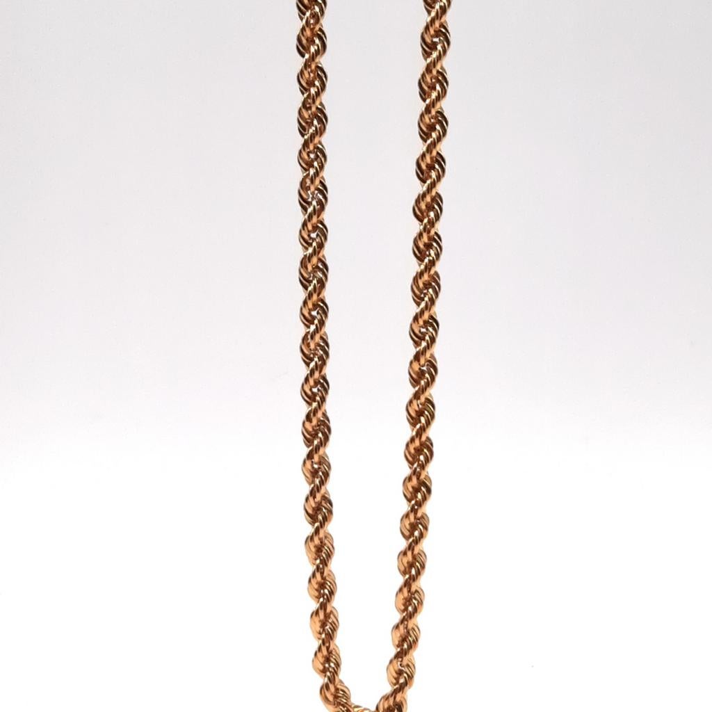 Gouden rope ketting 14kt, Www.bredajuwelier.nl, Nieuw, Ophalen of Verzenden, Www.bredajuwelier.nl