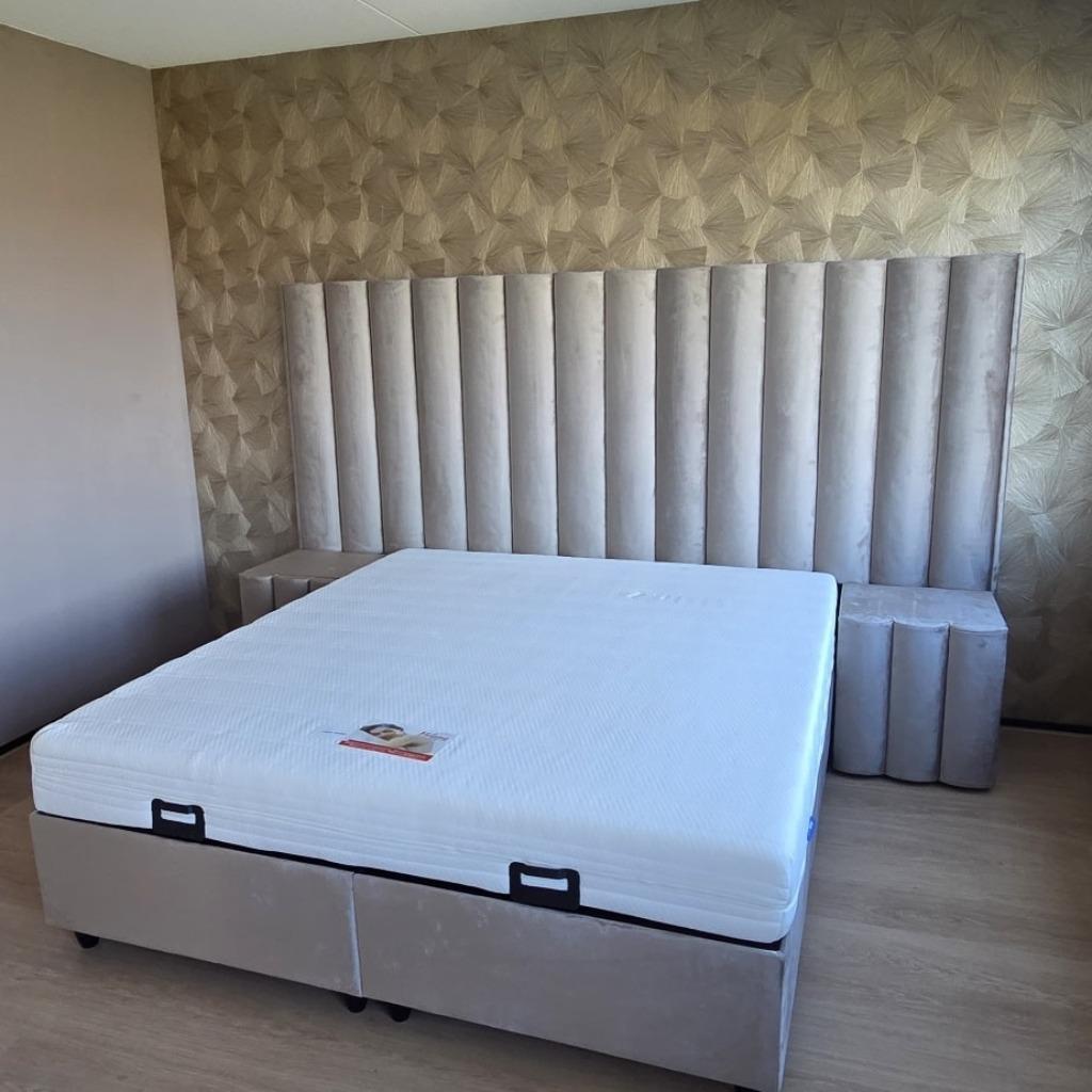 Goedkoopste Bed 140 200 160 200 Bedden Opberg Boxspring SALE, Crème, Ophalen of Verzenden, 180 cm, 200 cm