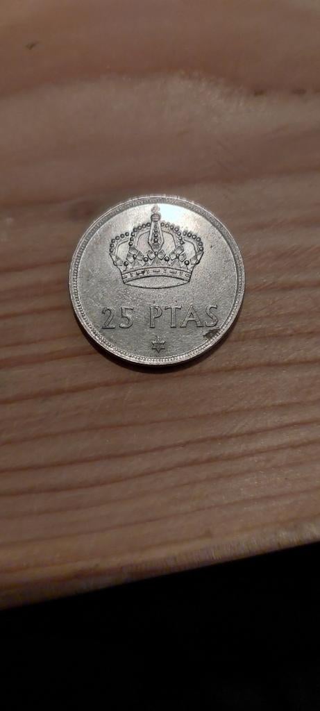 Spaanse munt 25 Pesetas 1975, Ophalen of Verzenden, Buitenland
