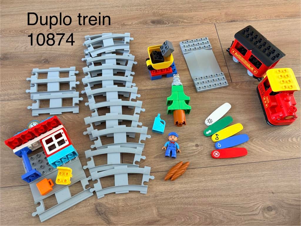 Duplo trein met rails en brug (3 sets), Ophalen, Gebruikt, Complete set, Duplo