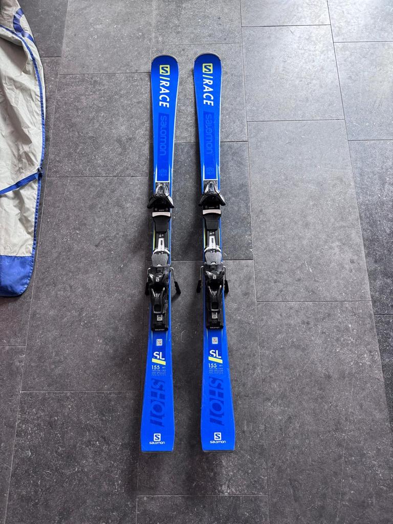 Salomon S/RACE SL Ski's 1.55cm, Sport en Fitness, Skiën en Langlaufen, 140 tot 160 cm, Gebruikt, Carve, Skiën