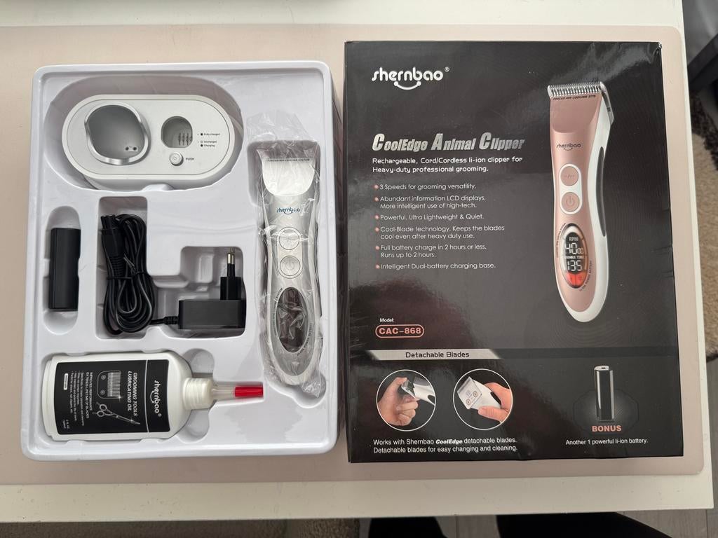 NEW Shernboo Cooledge Animal Clipper honden tondeuse, Ophalen of Verzenden, Nieuw