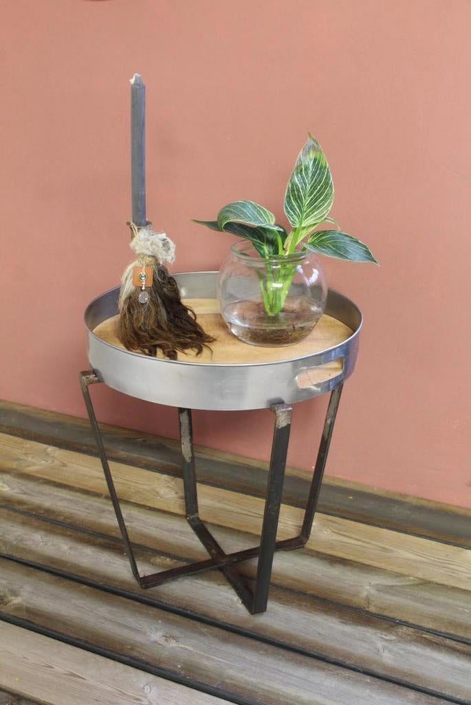 Butlertray van hout met Metaal, 45 tot 60 cm, Minder dan 55 cm, Modern, industrieel, Metaal of Aluminium
