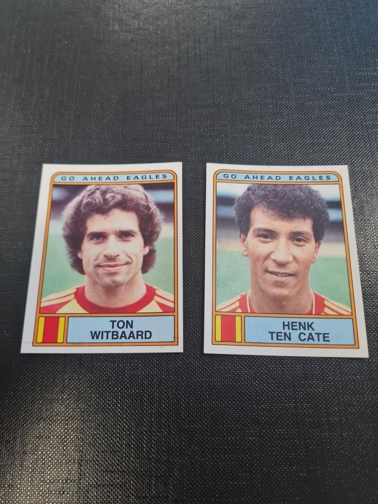 Panini Voetbal 84 stickers Ton Witbaard en Henk ten Cate, Verzamelen, Ophalen of Verzenden
