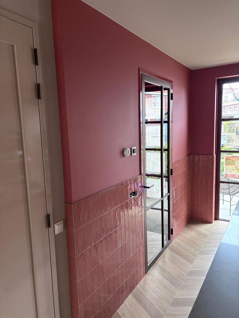 Metalen merk binnendeur brons kleur, Binnendeur, Ophalen of Verzenden, 200 tot 215 cm, Glas