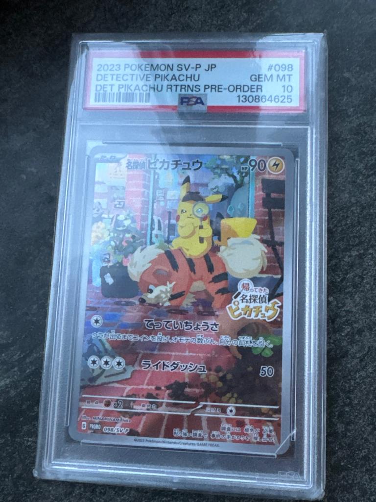 Pikachu detective promo psa10, Ophalen of Verzenden, Zo goed als nieuw