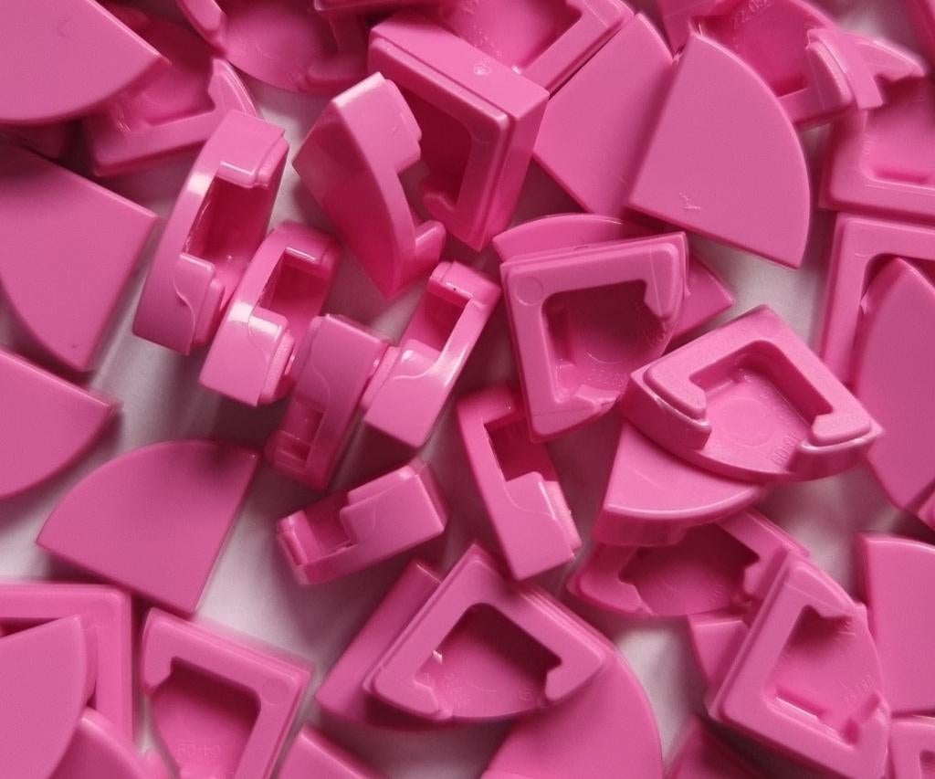 Lego 1x1 tile (quater), Pink (per 100), Ophalen of Verzenden, Nieuw, Losse stenen, Lego