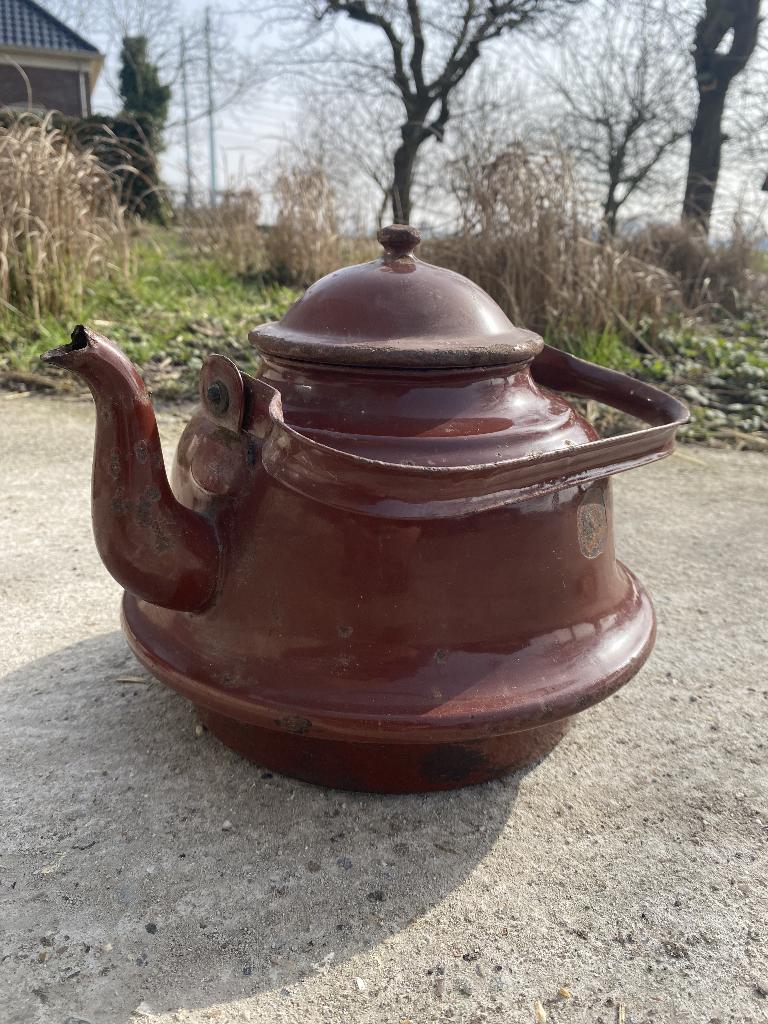 Rode emaille ketel, Antiek en Kunst, Ophalen