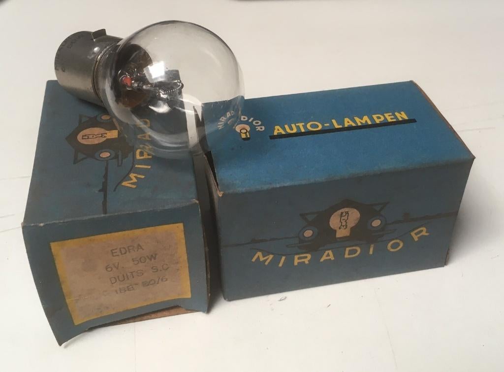 Retro vintage lamp 6 Volt blank 50 W 1BB Edra Miradior nieuw, Auto-onderdelen, Ophalen of Verzenden, Nieuw, Volvo