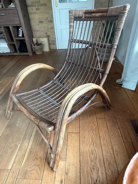 manou stoel vintage, Gebruikt, Minder dan 75 cm, Riet of Rotan, Ophalen of Verzenden