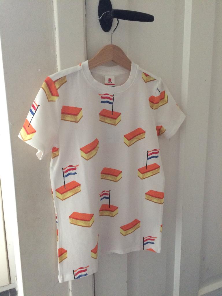 Hema Tompoucenshirt Koningsdag maat 134/140 ZGAN!, Meisje, Ophalen of Verzenden, Zo goed als nieuw, Shirt of Longsleeve