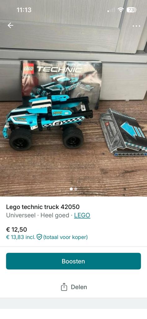 Lego technic truck, Hobby en Vrije tijd, Ophalen of Verzenden, Zo goed als nieuw, Overige schalen