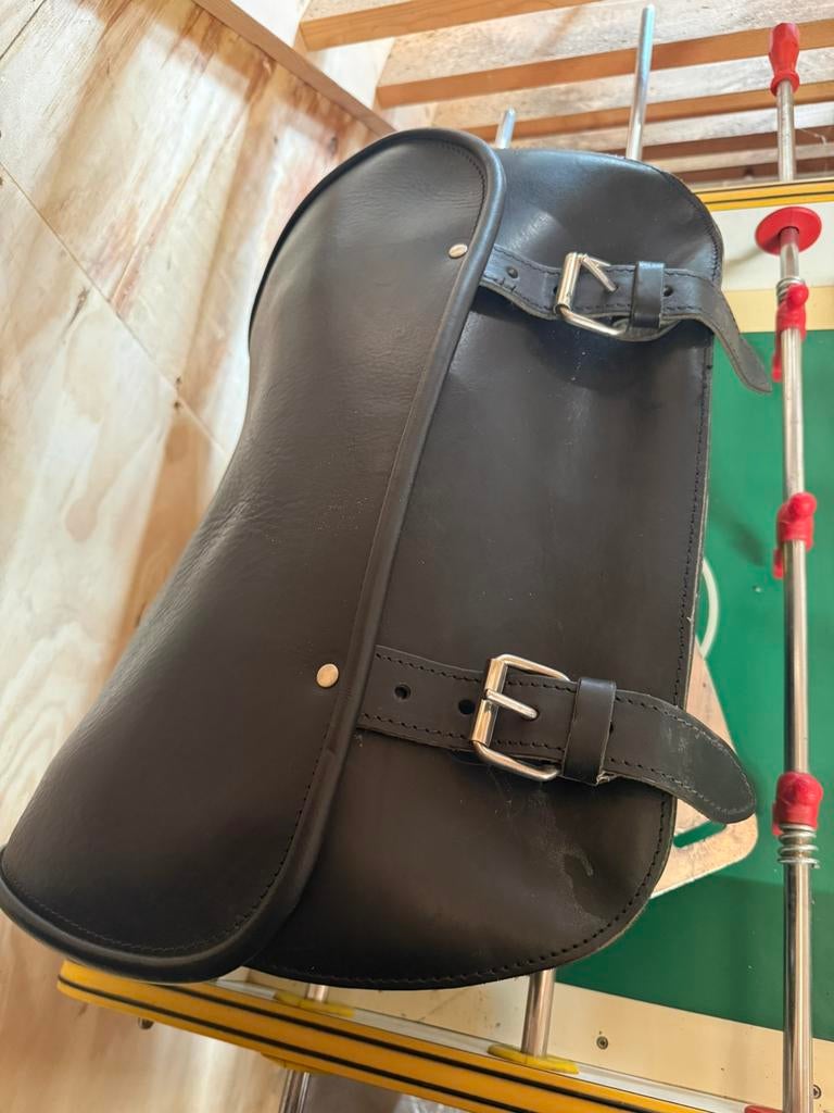 Leren zwarte zijtas Harley Davidson Softail, Ophalen, Nieuw