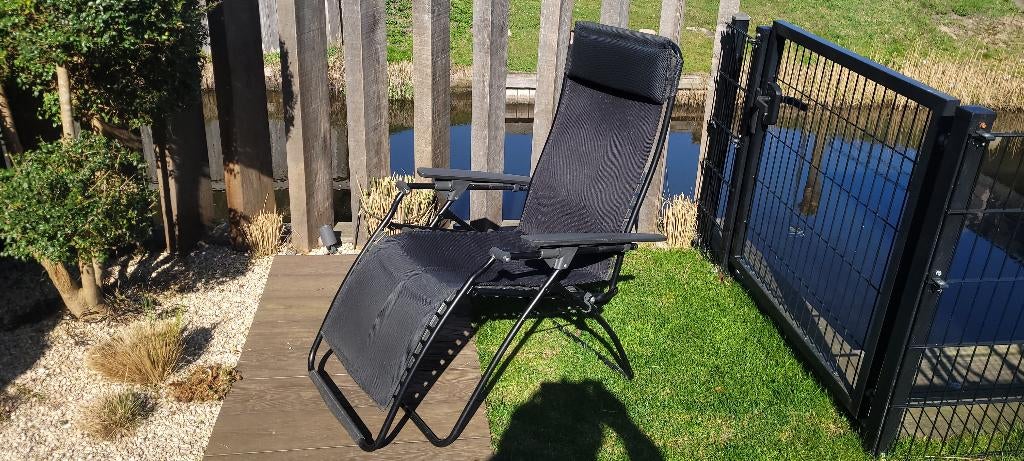 Lafuma relaxstoel, Ophalen, Gebruikt, Aluminium, Inklapbaar