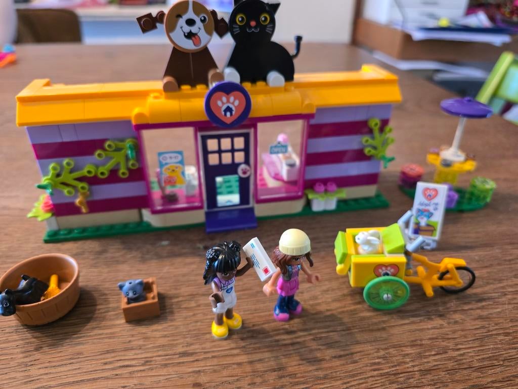 Lego Friends Dierenwinkel, kliniek en pancakeshop, Ophalen of Verzenden, Zo goed als nieuw, Complete set, Lego
