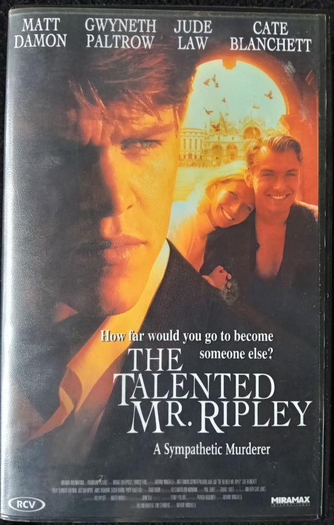 The Talented Mr. Ripley ex-rental VHS, Vanaf 16 jaar, Ophalen of Verzenden, Gebruikt, Horror