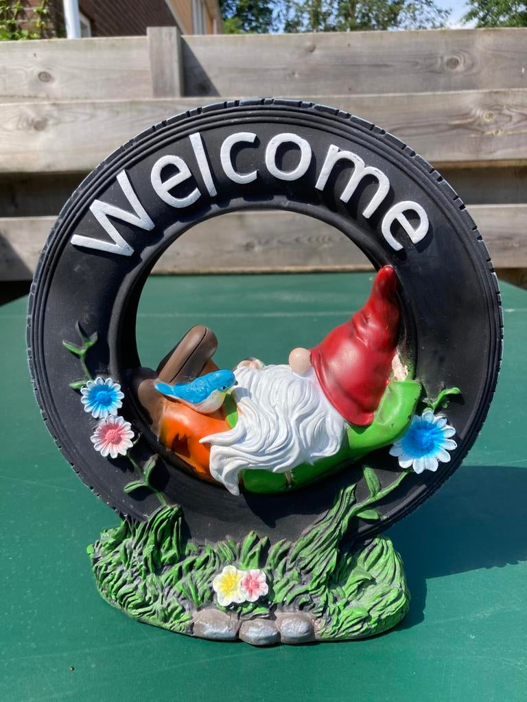 Welkom kabouter, Verzamelen, Beelden en Beeldjes, Ophalen of Verzenden, Zo goed als nieuw, Overige typen