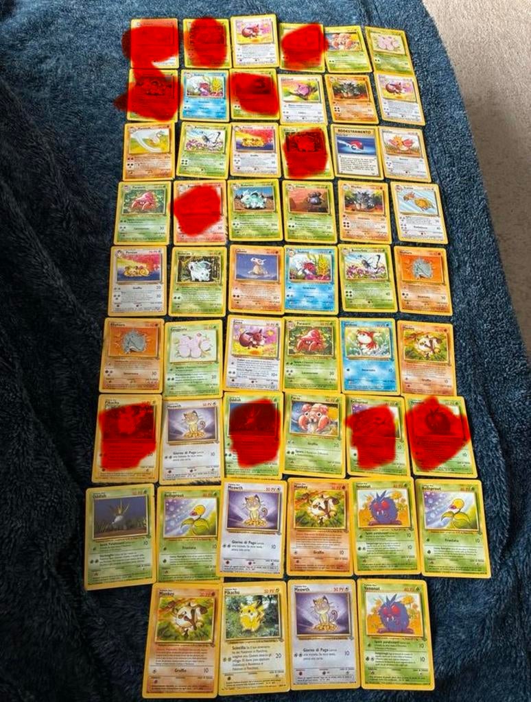 41 Jungle Pokémonkaarten uit 1995, Verzenden, Gebruikt, Meerdere kaarten