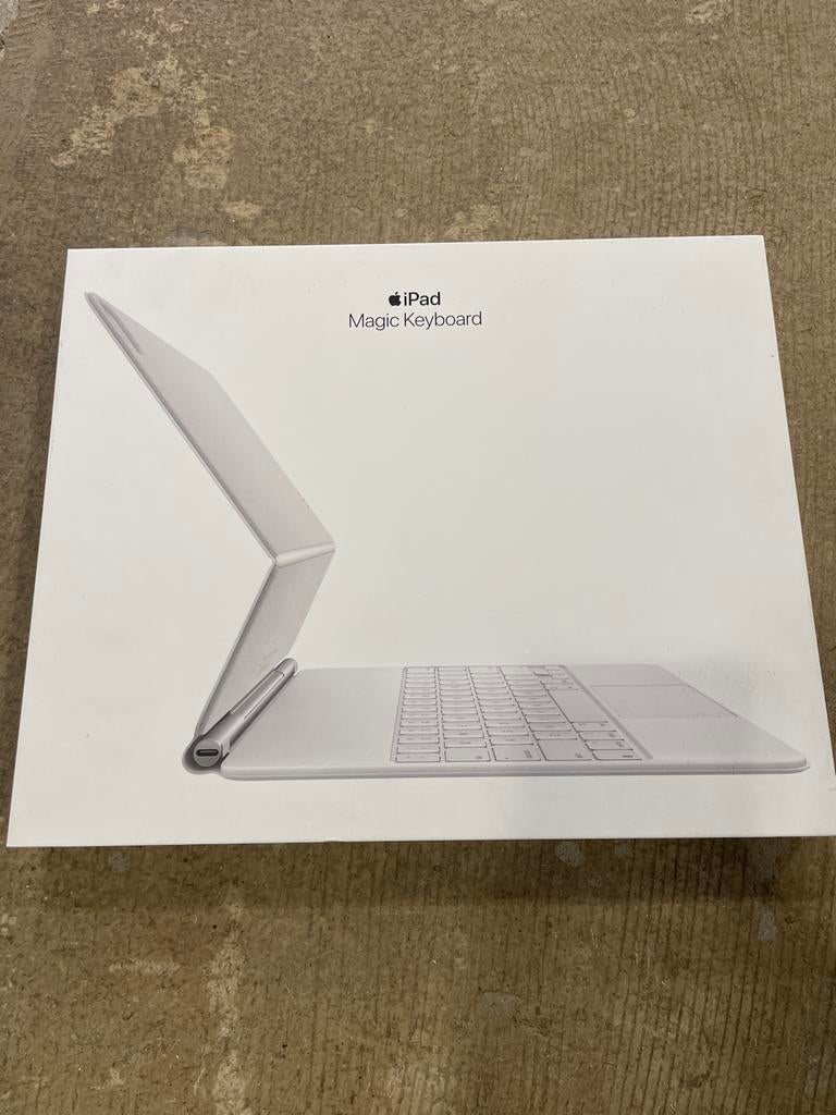 Apple iPad Magic Keyboard - Wit (12.9 inch) ipad pro, Computers en Software, Tablet-hoezen, Nieuw, Bescherming voor- en achterkant