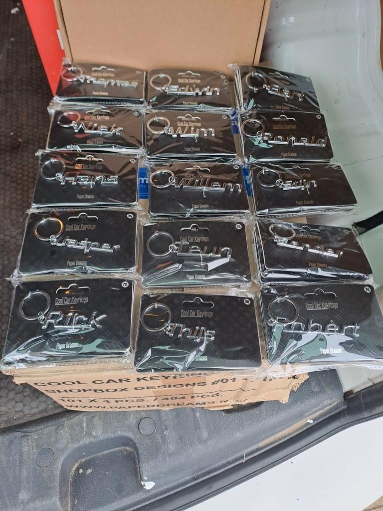 Markthandel  sleutelhangers met naam 150 stuks, Ophalen of Verzenden, Nieuw