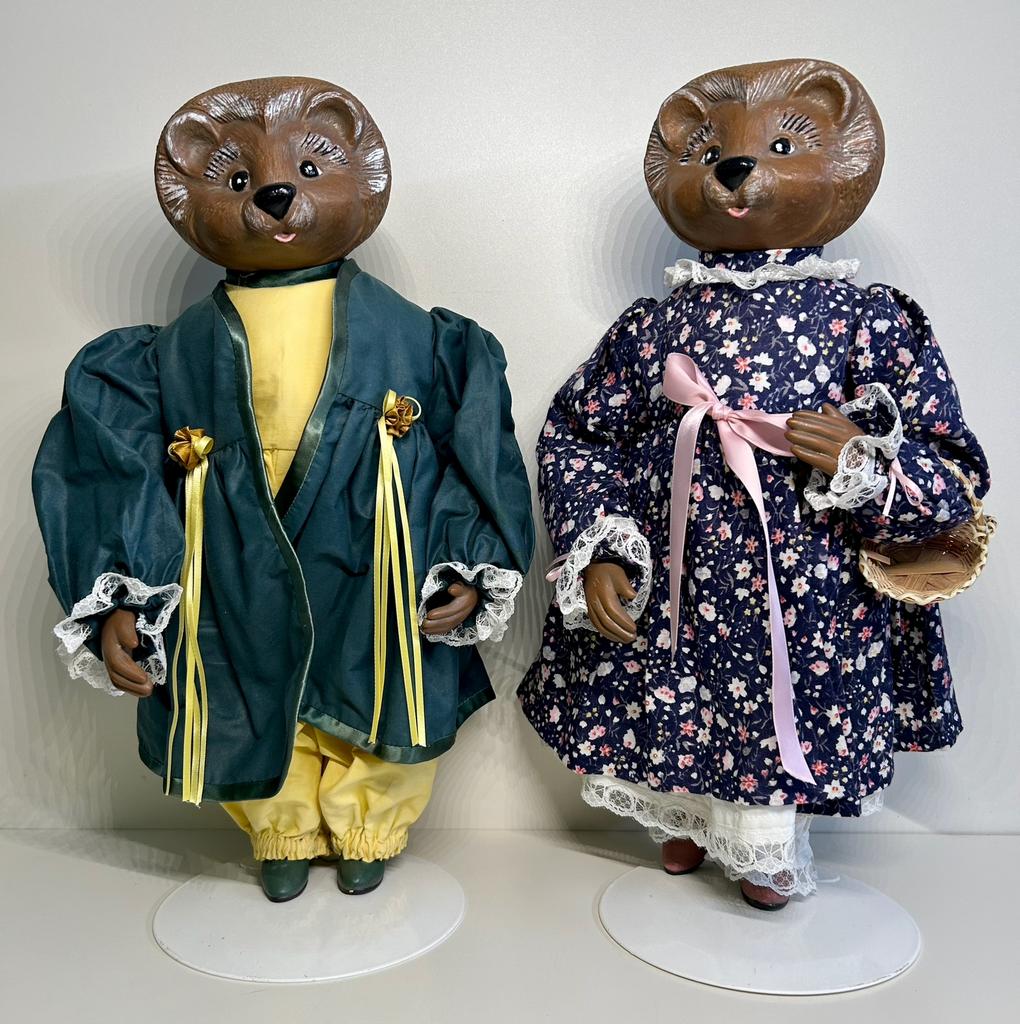 Paartje vintage Egel poppen ., Verzamelen, Ophalen of Verzenden, Zo goed als nieuw, Overige typen