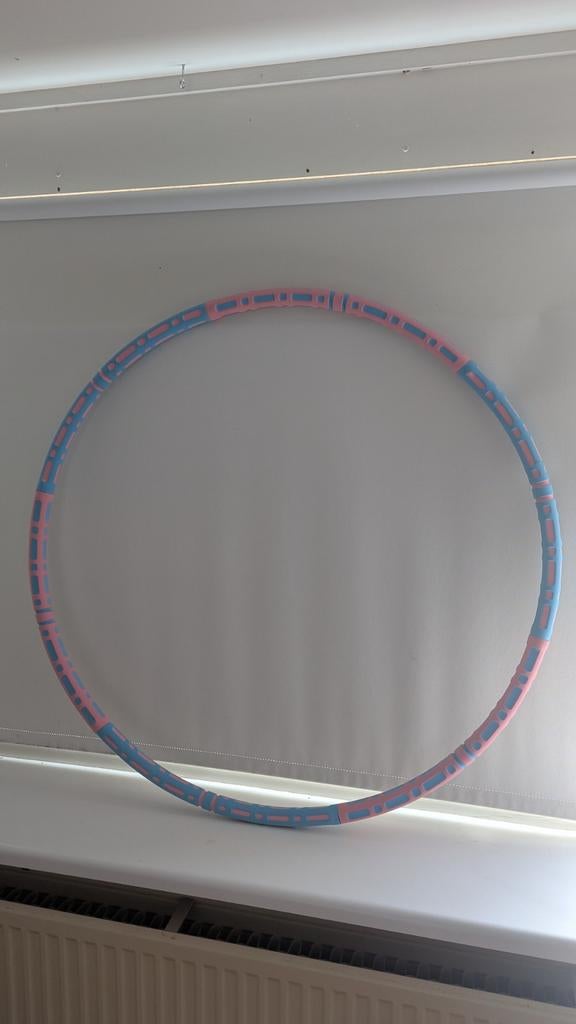 Fitness Hoelahoep - Roze/Blauw met Gewicht, Ophalen of Verzenden, Met gewicht, Zo goed als nieuw, Fitness hoelahoep
