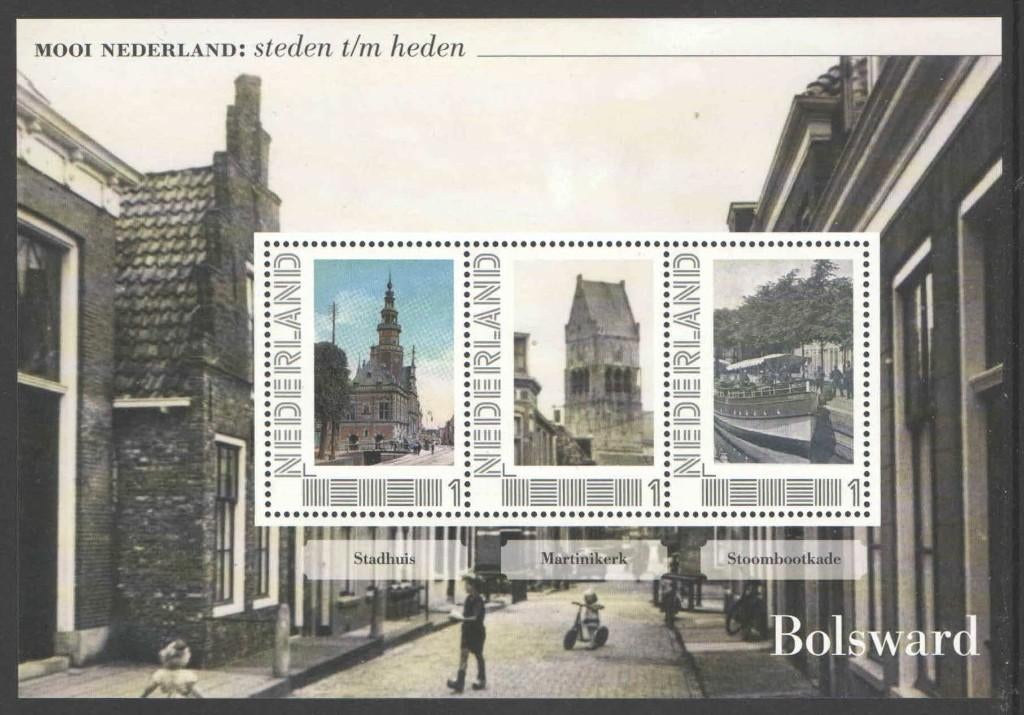 Mooi Nederland Steden t/m Heden: Bolsward 1, Ophalen of Verzenden, Na 1940, Postfris