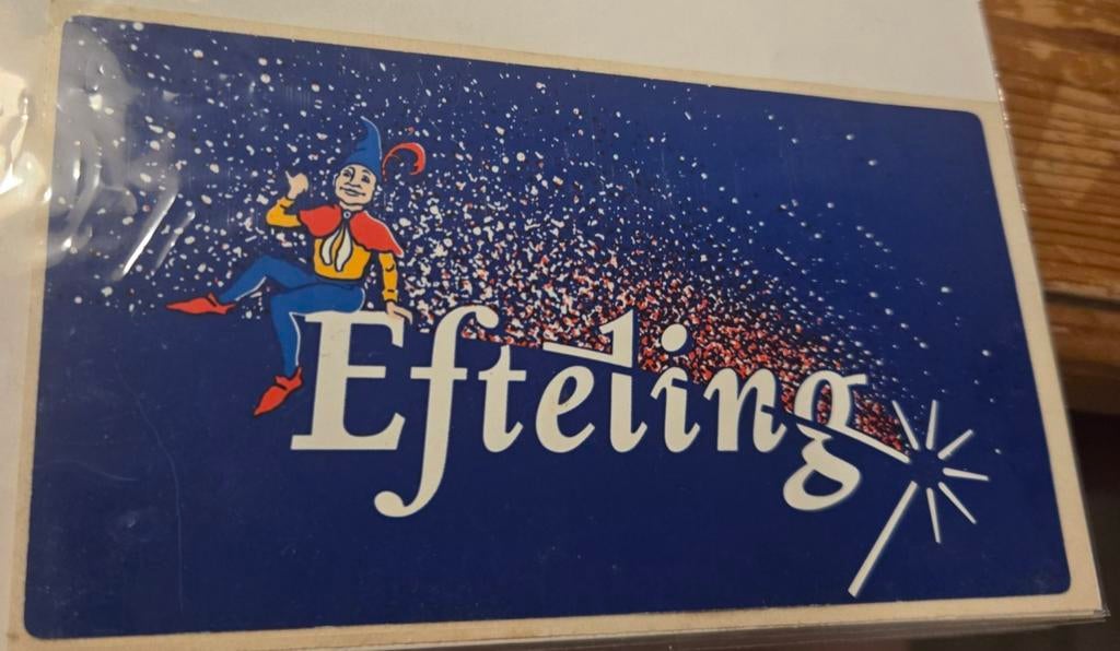Oude Efteling Kleine Boodschap Stikker, Verzamelen, Efteling, Ophalen of Verzenden, Zo goed als nieuw, Overige typen
