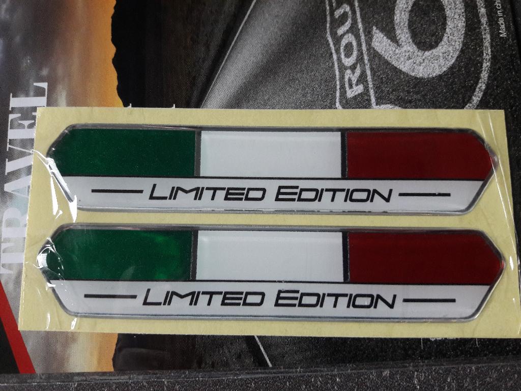 2x 3D sticker Italiaanse Italian vlag flag Limited Edition, Ophalen of Verzenden, Nieuw, Meerdere stickers